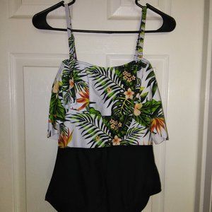 Pretty Floral Print Casual One Piece Swimwear